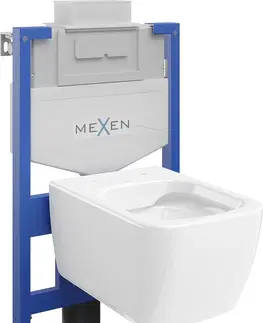 Záchody MEXEN/S WC předstěnová instalační sada Fenix XS-U s mísou WC Margo,  bílá 6853342XX00