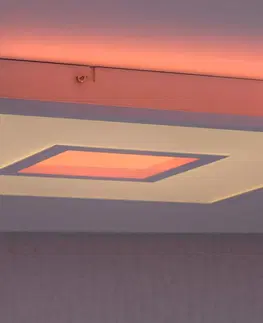 Stropni svitidla Designové stropní svítidlo bílé 45 cm včetně LED a stmívače RGB - dlaždice