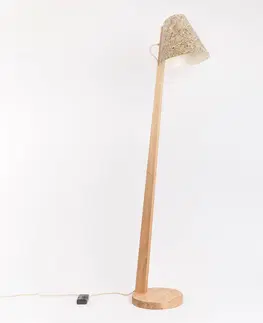 Stojací lampy Almut von Wildheim ALMUT 1411 stojací lampa oblá Ø30cm čisté seno