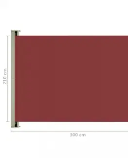 Markýzy Zatahovací boční markýza 220x300 cm Dekorhome Krémová