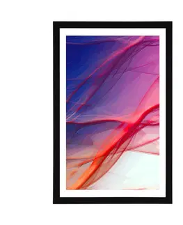 Abstraktní a vzorované Plakát s paspartou abstraktní vlnky plné barev