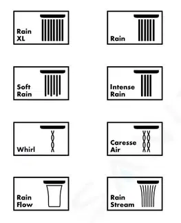 Sprchy a sprchové panely HANSGROHE Rainmaker Select Hlavová sprcha 460, 2 proudy, sprchové rameno 460 mm, černá/chrom 24005600