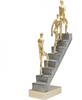 Dekorativní předměty KARE Design Soška Postavy stoupající po schodišti 36cm