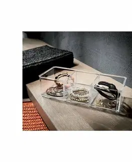 Koupelnový nábytek Compactor Organizér na šperky a kosmetiku čirá, 3 přihrádky