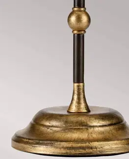 Stolní lampy Elstead Stolní lampa Amarilli, bronz, bílé textilní stínidlo