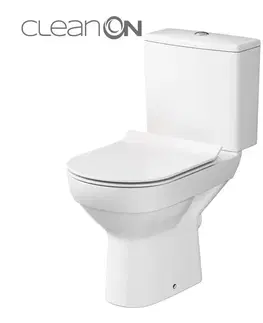 Záchody CERSANIT WC KOMBI 603 CITY NEW CLEANON 010 3/5 VČETNĚ SEDÁTKA SLIM K35-037