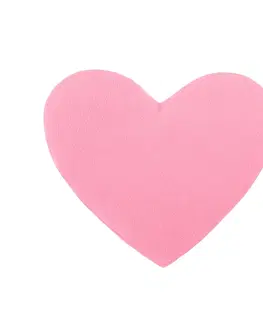 Polštáře Bellatex Tvarovaný polštářek Srdce růžová, 23 x 25 cm