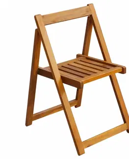 Zahradní křesla a židle Skládací zahradní židle 2 ks hnědá