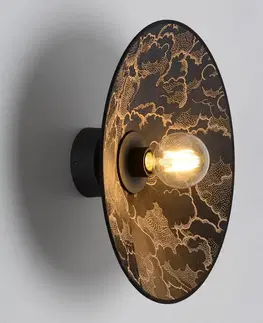 Nástěnná svítidla MARKET SET MARKET SET Gatsby nástěnné svítidlo kumo černé Ø 40cm