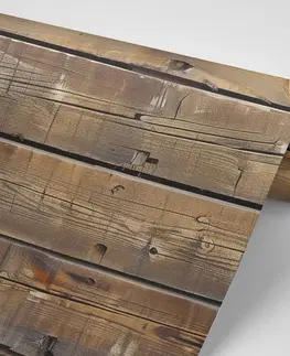 Tapety s imitací dřeva Tapeta moderní imitace dřeva v hnědém