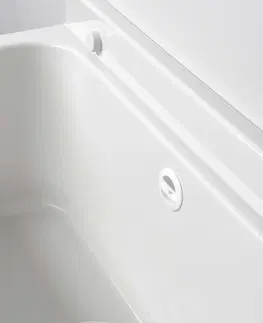 Umyvadla AQUALINE Závěsná výlevka s odkládací plochou 60x34cm, plast, bílá PI5060