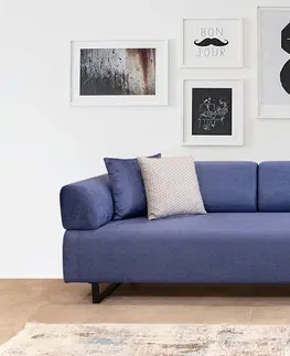 Pohovky a gauče Pohovka s lůžkem INFINITY trojmístná modrá