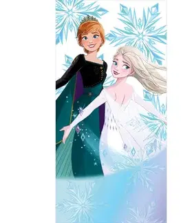 Ručníky Carbotex Dětská osuška Ledové Království Princezny Anna a Elsa, 70 x 140 cm