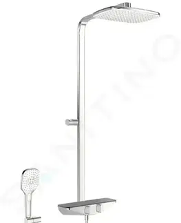 Sprchy a sprchové panely HANSA Emotion Sprchový set s termostatem, 360x220 mm, 3 proudy, antracit/chrom 5865017184