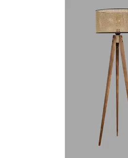 Svítidla Sofahouse 28856 Designová stojanová lampa Tabitha II 153 cm hnědá