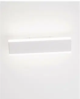 LED nástěnná svítidla NOVA LUCE nástěnné svítidlo LINE bílý hliník a akryl LED 2x8W 230V 3000K IP20 9115908
