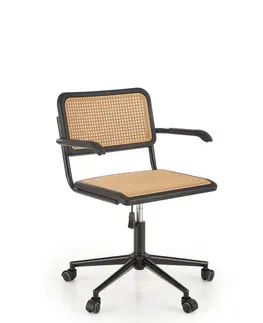 Kancelářské židle HALMAR Kancelářské křeslo INCAS hnědo-černé