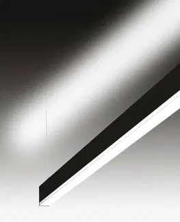 LED lustry a závěsná svítidla SEC Závěsné LED svítidlo přímé a nepřímé osvětlení WEGA-MODULE2-FAB-DIM-DALI, 50 W, černá, 1409 x 50 x 94 mm, 4000 K, 5950 lm 320-B-554-01-02-SP