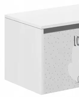 Truhly a komody Dětský úložný box s macíkem 40x40x69 cm