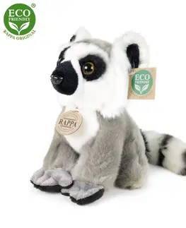 Hračky RAPPA - Plyšový lemur sedící 18 cm ECO-FRIENDLY