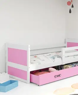 Postele BMS Dětská postel RICO 1 | bílá 80 x 190 cm Barva: Růžová