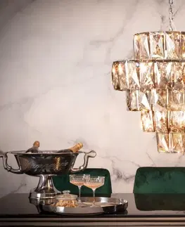 Luxusní a designové lustry Estila Art-deco luxusní krystalový lustr Leontin ze skla a kovu 50cm