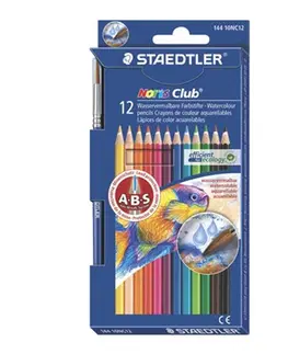 Hračky STAEDTLER - Akvarelové tužky, se štětcem, STAEDTLER \"Noris Club\", 12 různých barev