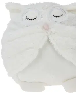 Zahrada Dveřní zarážka Sleepy owl bílá, 15 x 20 cm