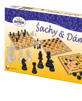 Hračky společenské hry DETOA - Šachy a Dáma