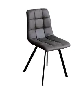 Jídelní židle Jídelní židle BERGEN šedé mikrovlákno
