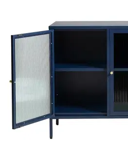 Komody Furniria Designová komoda Hazina 132 cm modrá