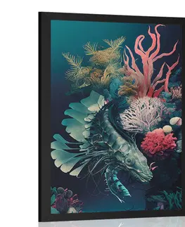 Podmořský svět Plakát surrealistická kreveta