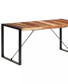 Jídelní stoly Jídelní stůl masivní dřevo / kov Dekorhome 220x100x75 cm