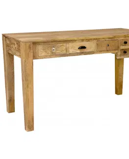Psací stoly Psací stůl Manu 135x76x60 z mangového dřeva
