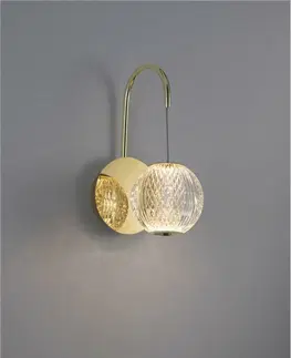 Designová nástěnná svítidla NOVA LUCE nástěnné svítidlo BRILLANTE zlatý hliník a akryl LED 4.2W 230V 3200K IP44 9695100