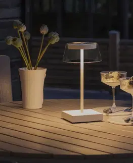 Venkovní dekorativní svítidla Konstsmide LED stolní lampa Scilla s USB, bílá