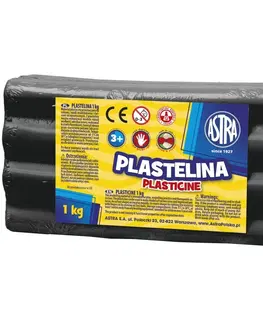 Hračky ASTRA - Plastelína 1kg Černá, 303111024