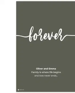 Obrazy s textem Obraz FOREVER, vyznání pro lásku vašeho života