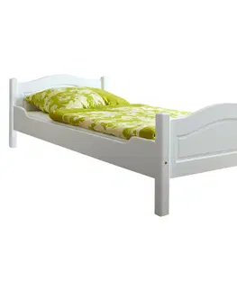 Jednolůžkové postele Postel Rita Masiv Bílá 100x200 Cm