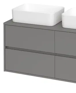 Koupelnový nábytek CERSANIT Umyvadlová skříňka CREA s deskou 120, šedá mat S931-006