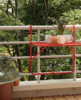 Zahrada Závěsný balkónový stolek Dekorhome Žlutá