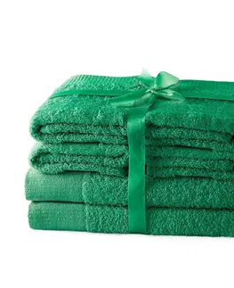 Ručníky Sada ručníků AmeliaHome Amary zelených, velikost 2*70x140+4*50x100