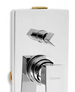 Koupelnové baterie NOVASERVIS Vanová sprchová pod. baterie s přepínačem Titania CUBE chrom 98850R,0