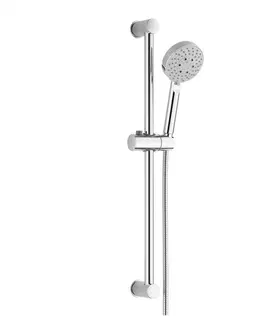 Sprchy a sprchové panely MEREO Sprchová souprava, pětipolohová sprcha, dvouzámková nerez hadice, stavitelný držák CB920B