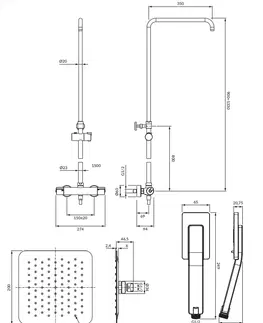 Sprchy a sprchové panely OMNIRES UNI termostatický sprchový sloup chrom /CR/ Y1244XMCR