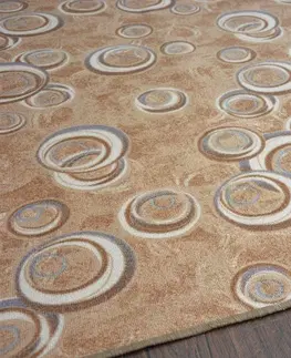 Koberce a koberečky Dywany Lusczow Kusový koberec DROPS Bubbles béžový, velikost 100x200