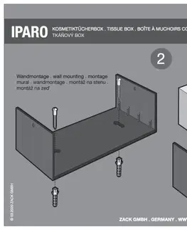 Koupelnový nábytek Box na papírové kapesníčky PURO nerezový lesklý ZACK