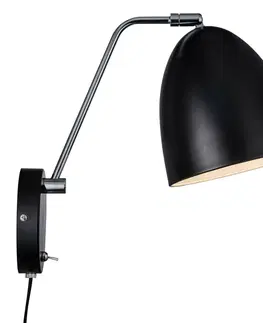 Nástěnné lampy ve skandinávském stylu NORDLUX nástěnné svítidlo Alexander 15W E27 černá 48621003