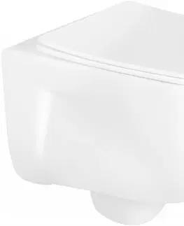 Záchody MEXEN/S MARGO závěsná WC mísa včetně sedátka s slow-slim, duroplast, bílá 30420900