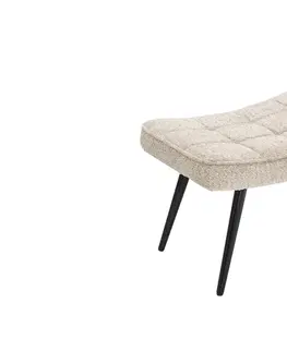 Designové taburety LuxD Designová podnožka Sweden šedo-béžová
